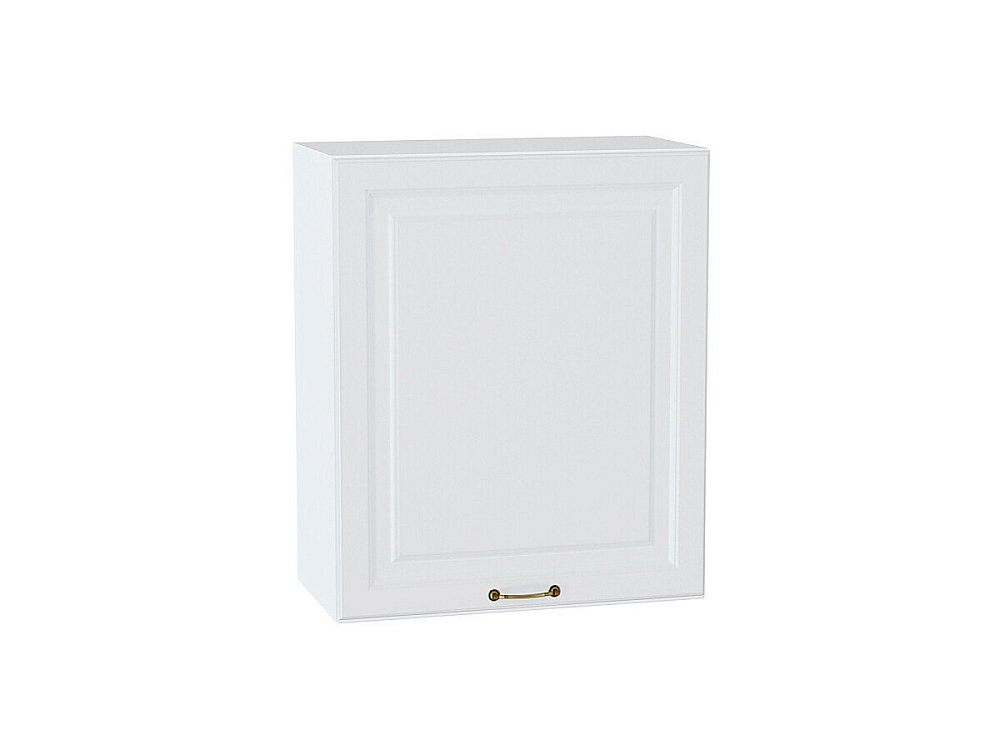 Шкаф верхний с 1-ой дверцей Ницца (716х600х318) Белый/Белый