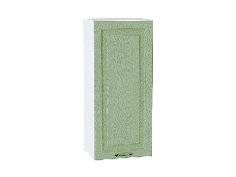 Шкаф верхний с 1-ой дверцей Ницца (920х400х318) Белый/Дуб оливковый