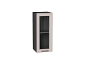 Шкаф верхний с 1-ой остекленной дверцей Барселона (716х300х324) graphite/Кашемир