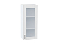 Шкаф верхний с 1-ой остекленной дверцей Лофт (920х400х320) Белый/super white