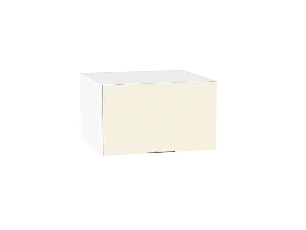 Шкаф верхний горизонтальный с увеличенной глубиной Терра (358х600) Белый/Ваниль Софт