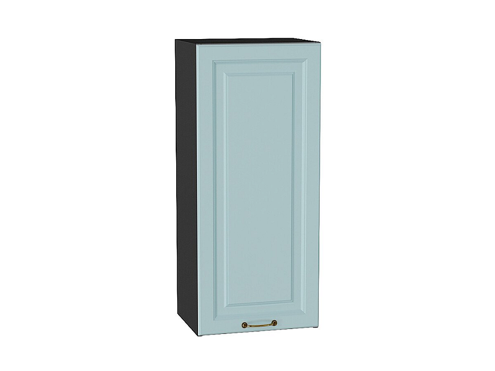 Шкаф верхний с 1-ой дверцей Ницца (920х400х318) graphite/Голубой