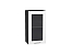 Шкаф верхний с 1-ой остекленной дверцей Валерия-М (716х400х318) Graphite/Белый металлик