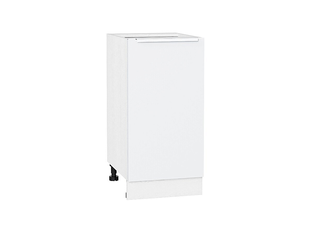 Шкаф нижний с 1-ой дверцей Фьюжн (816х400х480) Белый/silky white