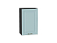 Шкаф верхний с 1-ой дверцей Ницца (716х450х318) Graphite/Голубой