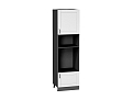 Шкаф пенал с 1-ой дверцей и ящиком под технику Лофт (2132х600х576) graphite/super white