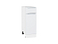 Шкаф нижний с 1-ой дверцей и ящиком Фьюжн (816х300х480) Белый/Silky White