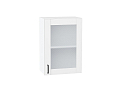 Шкаф верхний с 1-ой остекленной дверцей Лофт (716х500х320) Белый/super white