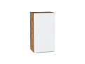 Шкаф верхний с 1-ой дверцей Фьюжн (716х400х320) Дуб Вотан/silky white