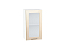 Шкаф верхний с 1-ой остекленной дверцей Валерия-М (716х400х318) Белый/Бежевый металлик
