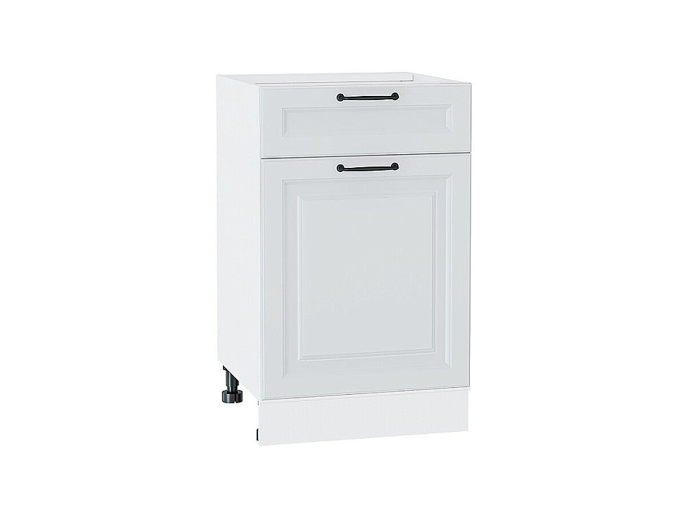 Шкаф нижний с 1-ой дверцей и ящиком Ницца (816х500х478) Белый/blanco
