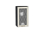Шкаф верхний с 1-ой остекленной дверцей Ницца (716х400х318) Graphite/Агат