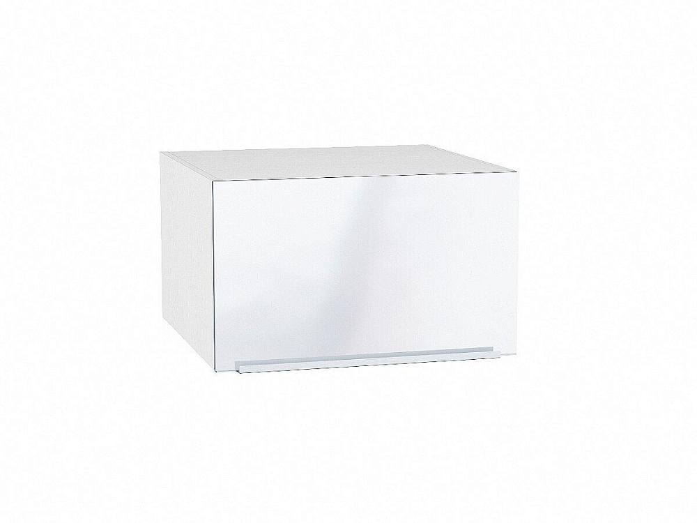 Шкаф верхний горизонтальный с увеличенной глубиной Фьюжн (358х600х576) Белый/angel
