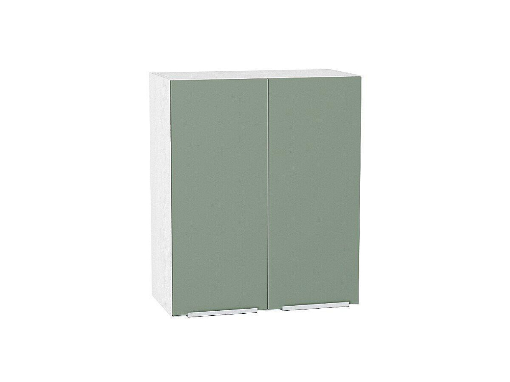 Шкаф верхний с 2-мя дверцами Фьюжн (716х600х320) Белый/silky mint