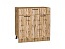 Шкаф нижний с 2-мя дверцами и ящиком Флэт (816х800х478) Дуб Вотан/Wotan Oak 2S