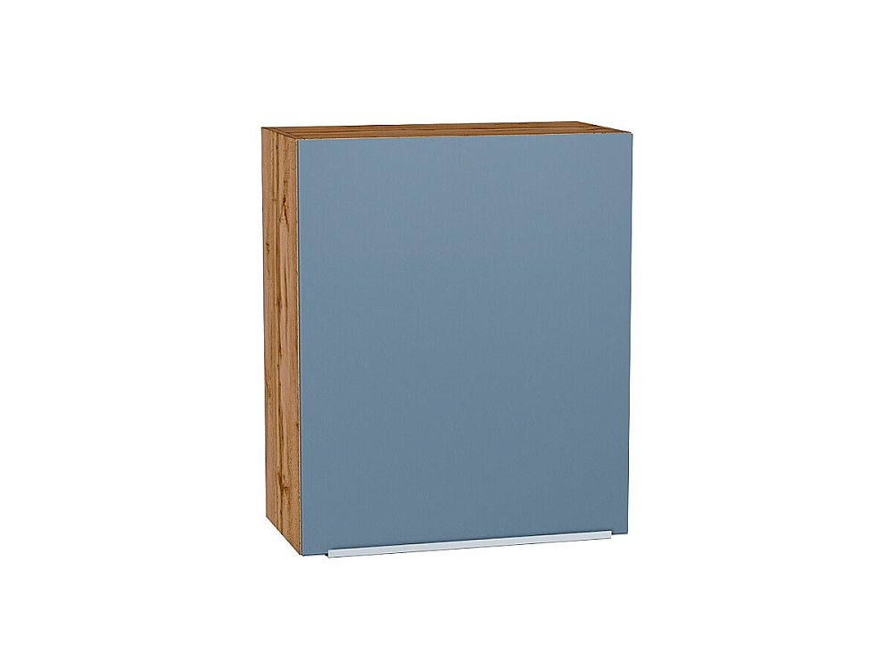 Шкаф верхний с 1-ой дверцей Фьюжн (716х600х320) Дуб Вотан/silky blue