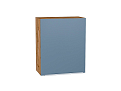 Шкаф верхний с 1-ой дверцей Фьюжн (716х600х320) Дуб Вотан/silky blue