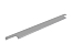 Ручка торцевая мебельная Т-2 (496х15х40) Матовый алюминий