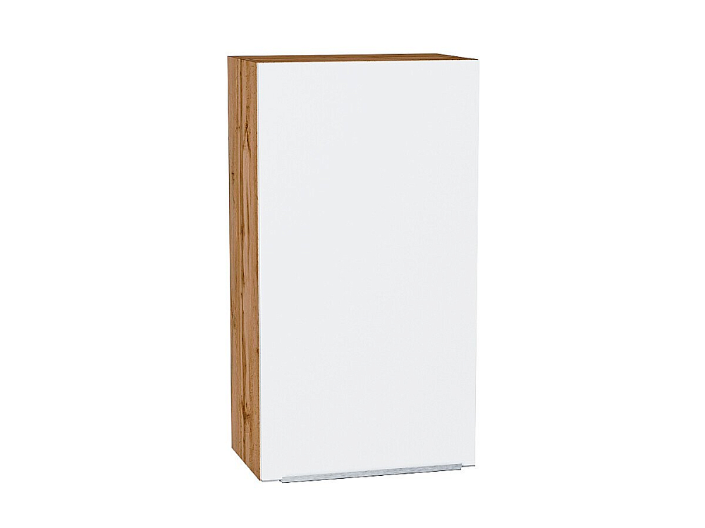 Шкаф верхний с 1-ой дверцей Фьюжн (920х500х320) Дуб Вотан/silky white