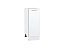 Шкаф нижний с 1-ой дверцей Валерия-М (816х300х478) Белый/Белый металлик