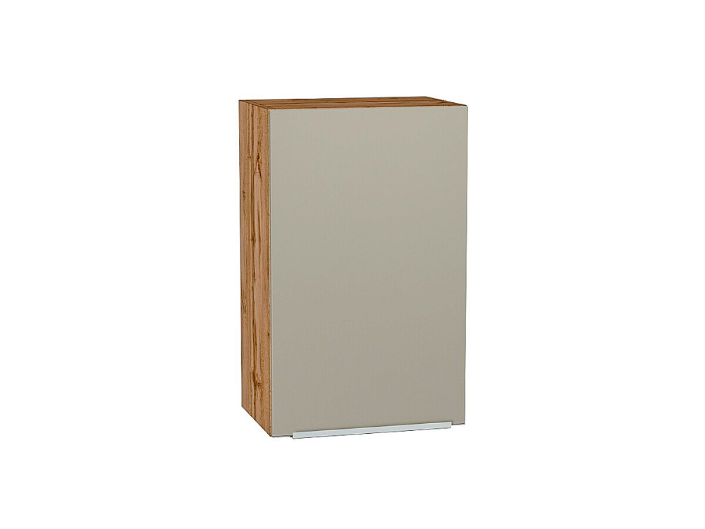 Шкаф верхний с 1-ой дверцей Фьюжн (716х450х320) Дуб Вотан/silky grey