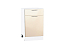 Шкаф нижний с 1-ой дверцей и ящиком Валерия-М (816х500х478) Белый/Бежевый металлик
