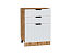 Шкаф нижний с 3-мя ящиками Евро Лайн (816х600х480) Дуб Вотан/Белый