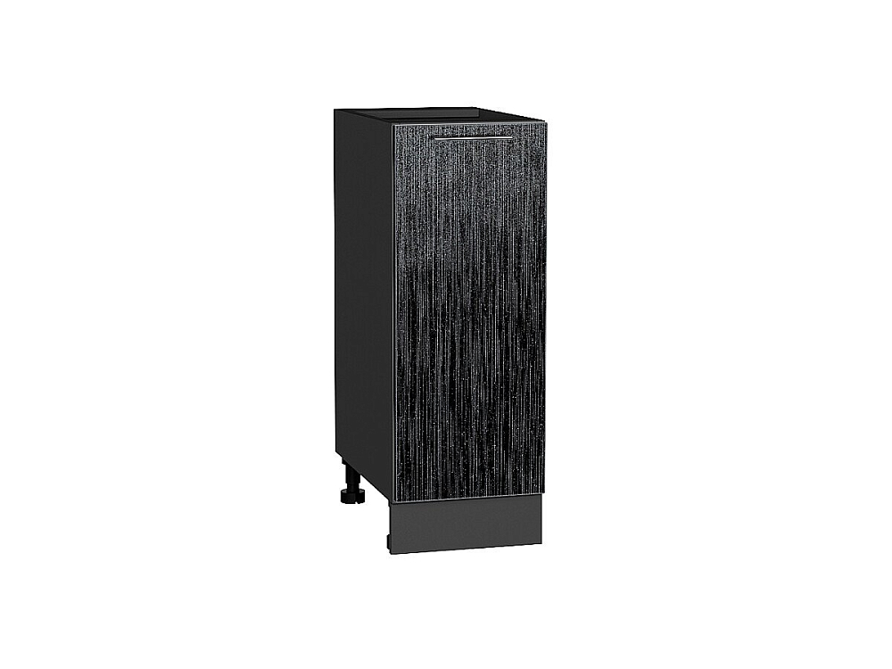 Шкаф нижний с 1-ой дверцей Валерия-М (816х300х478) graphite/Черный металлик дождь