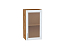 Шкаф верхний с 1-ой остекленной дверцей Сканди (716х400х320) Дуб Вотан/White Softwood