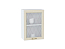 Шкаф верхний с 1-ой остекленной дверцей Ницца (716х500х318) Белый/Дуб крем