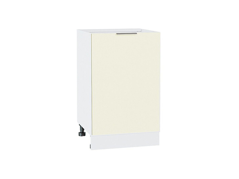 Шкаф нижний с 1-ой дверцей Терра (816х500х478) Белый/Ваниль Софт