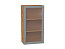 Шкаф верхний с 1-ой остекленной дверцей Сканди (920х500х320) Дуб Вотан/Grey Softwood