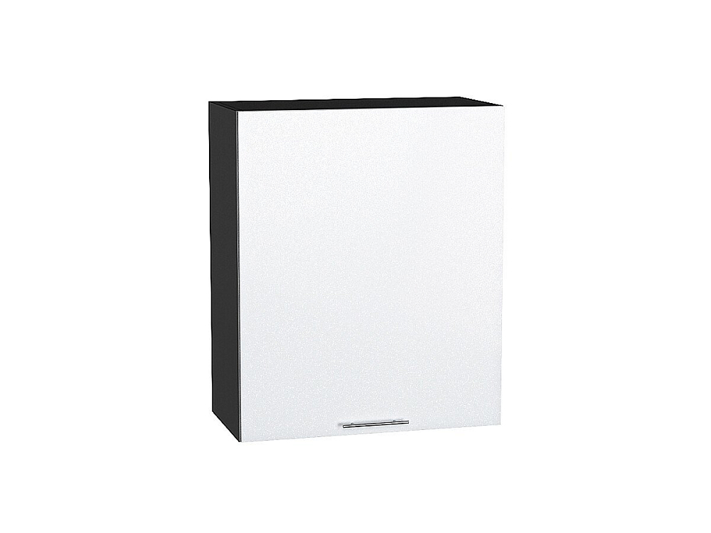 Шкаф верхний с 1-ой дверцей Валерия-М (716х600х318) graphite/Белый металлик
