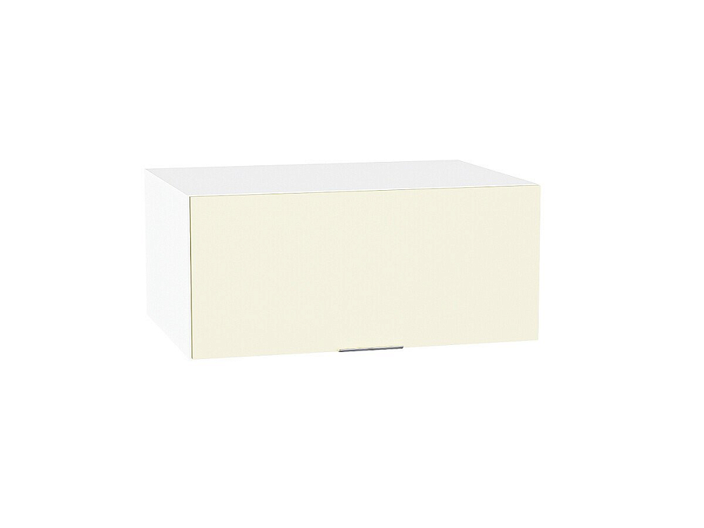 Шкаф верхний горизонтальный с увеличенной глубиной Терра (358х800) Белый/Ваниль Софт