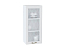 Шкаф верхний с 1-ой остекленной дверцей Ницца (920х400х318) Белый/Белый