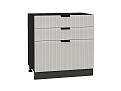 Шкаф нижний с 3-мя ящиками Евро Лайн (816х800х478) graphite/Агат