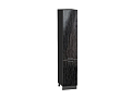 Шкаф пенал с 2-мя дверцами Валерия-М (2132х400х574) graphite/Черный металлик дождь