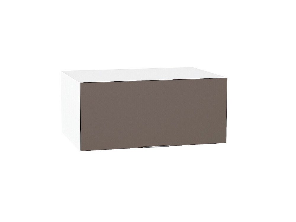 Шкаф верхний горизонтальный с увеличенной глубиной Терра (358х800) Белый/Смоки Софт