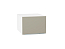 Шкаф верхний горизонтальный глубокий Фьюжн (358х500х576) Белый/Silky Grey