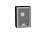 Шкаф верхний с 1-ой остекленной дверцей Ницца (716х500х318) Graphite/Графит
