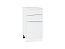 Шкаф нижний с 3-мя ящиками Фьюжн (816х400х480) Белый/Silky White