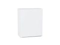 Шкаф верхний с 1-ой дверцей Фьюжн (716х600х320) Белый/silky white