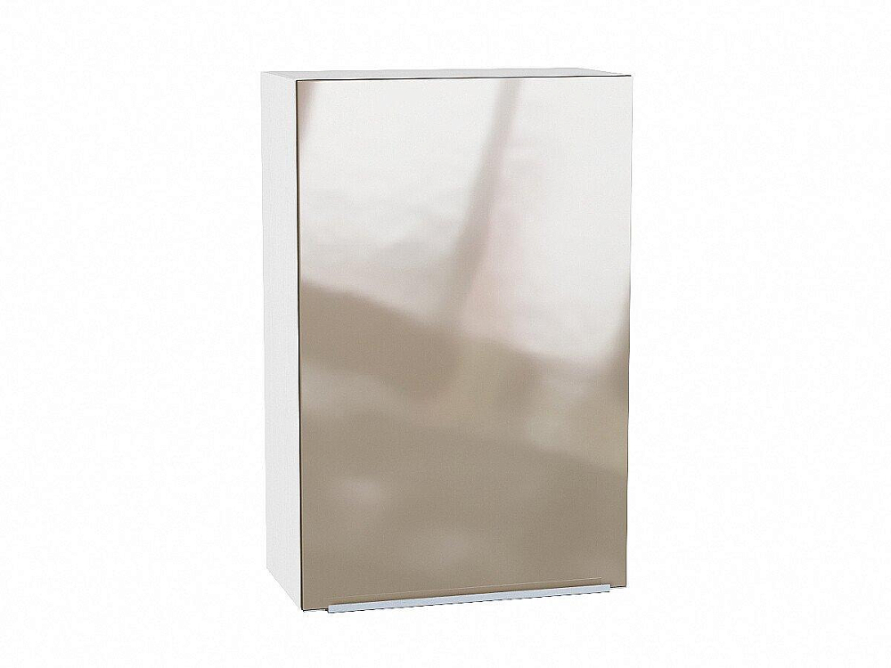 Шкаф верхний с 1-ой дверцей Фьюжн (920х600х320) Белый/gallant