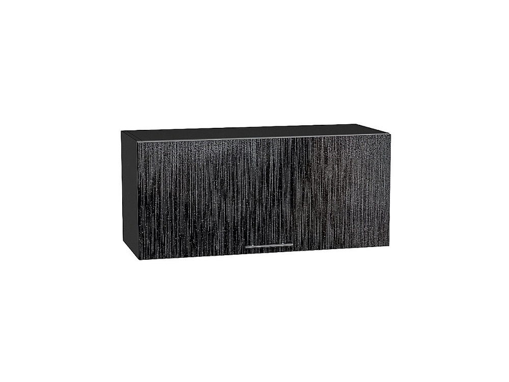 Шкаф верхний горизонтальный Валерия-М (358х800х318) graphite/Черный металлик дождь