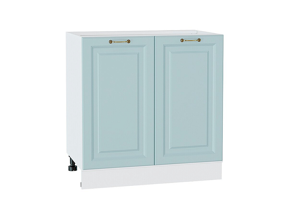 Шкаф нижний с 2-мя дверцами Ницца (816х800х478) Белый/Голубой