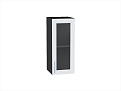 Шкаф верхний с 1-ой остекленной дверцей Сканди (716х300х320) graphite/white softwood