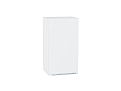 Шкаф верхний с 1-ой дверцей Фьюжн (716х400х320) Белый/silky white