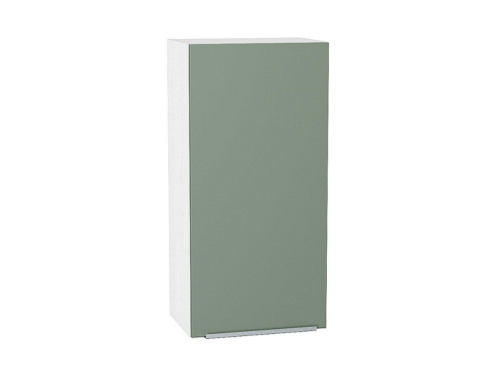 Шкаф верхний с 1-ой дверцей Фьюжн (920х450х320) Белый/silky mint