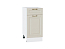 Шкаф нижний с 1-ой дверцей и ящиком Ницца (816х400х478) Белый/Агат