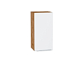 Шкаф верхний с 1-ой дверцей Фьюжн (716х350х320) Дуб Вотан/silky white